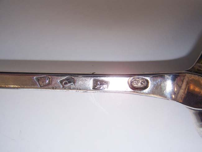 A George II period 14 1/4" Silver Basting Spoon by William Soames, London 1730 — image 2